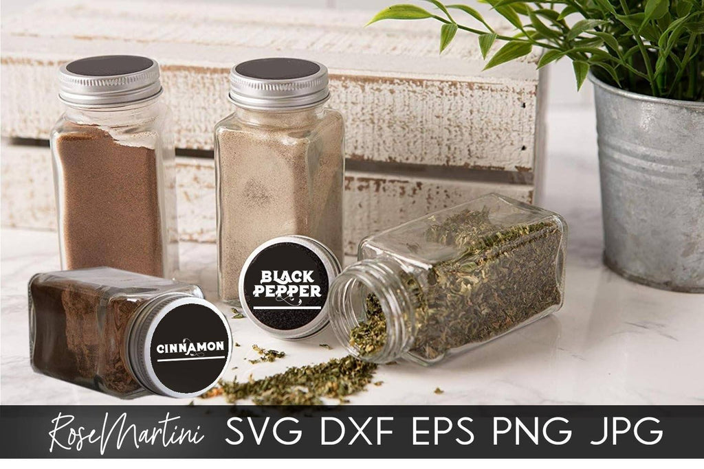 Spice Seasoning Jar Labels SVG