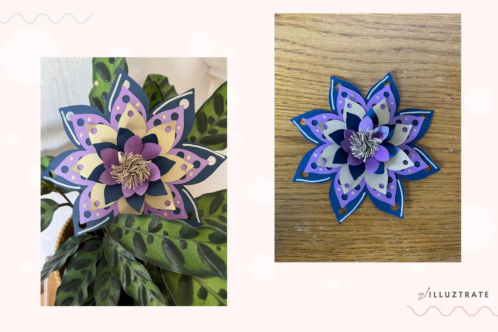 Paper Craft Flower Template Paper Cutting Template So Fontsy