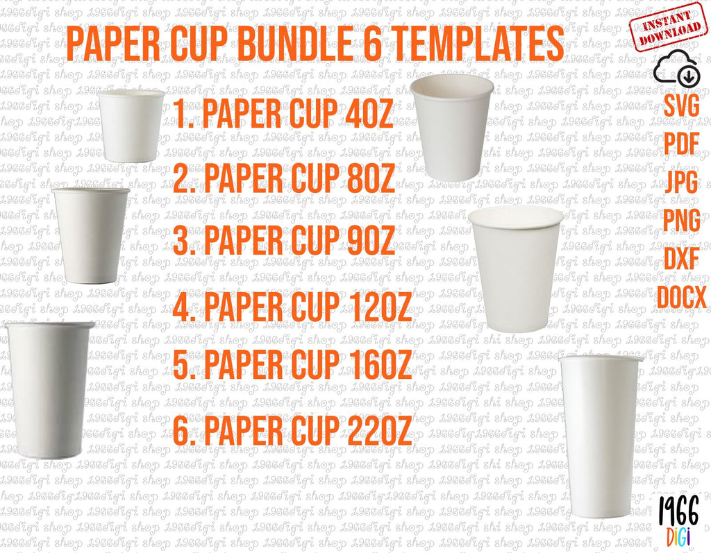 Paper Cup Template 16oz, 16 Ounce full wrap, Styrofoam Coffee Cup 16oz  Template, for Cricut and Silhouette, instant download Png Pdf Eps Dxf - So  Fontsy