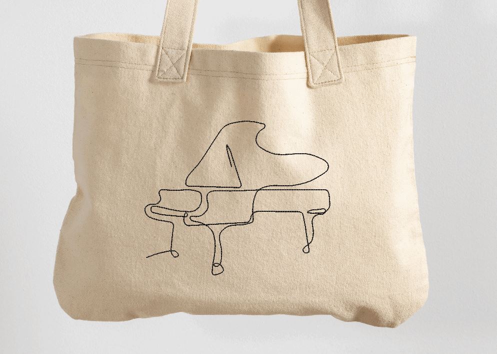 Colorful Piano Tote Bag
