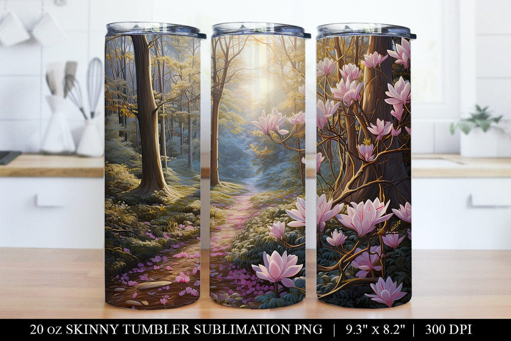 Blush Floral Tumbler Sublimation Bundle