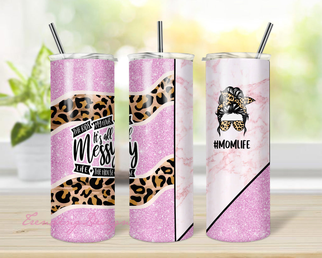 Leopard Mom Life Sublimation Tumbler