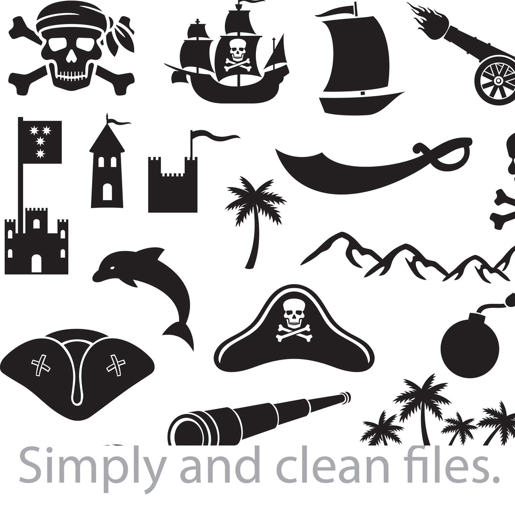 Pirate Digital Clipart Images, SVG PNG Graphics, Personal & Commercial use