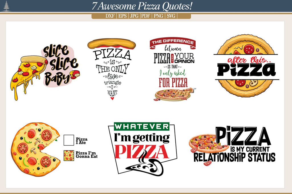 Pizza Quote Bundle So Fontsy