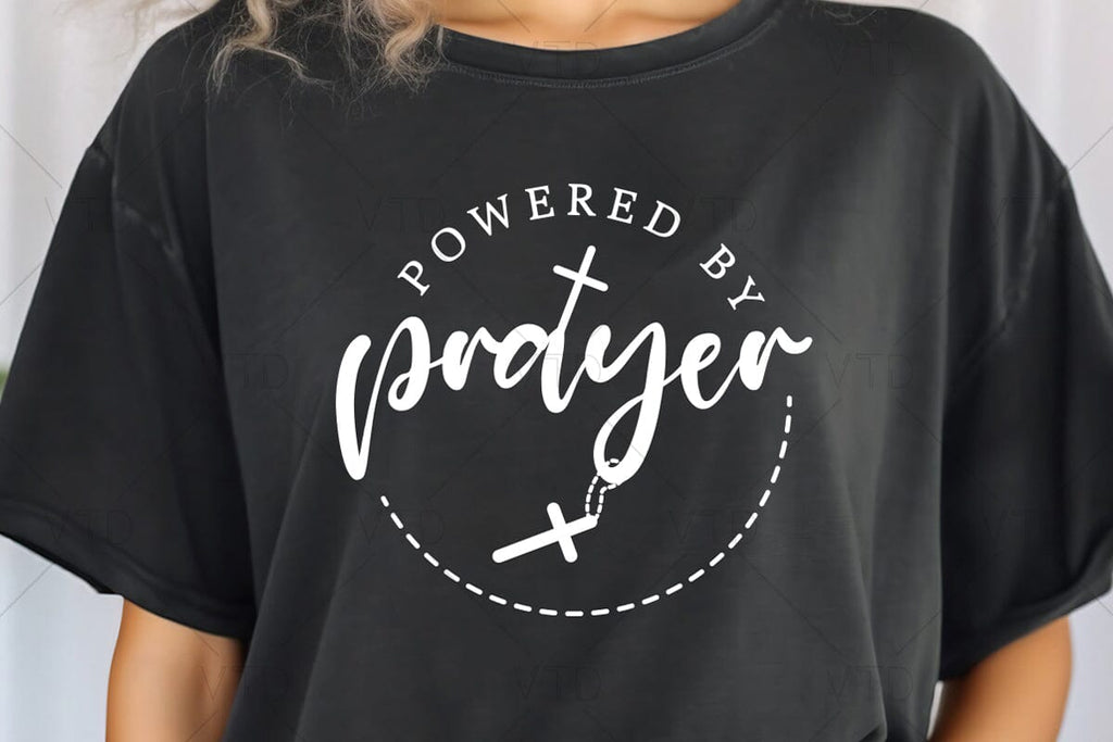 Powered By Prayer Svg Png Files, Prayer Svg, Christian Svg, God Svg