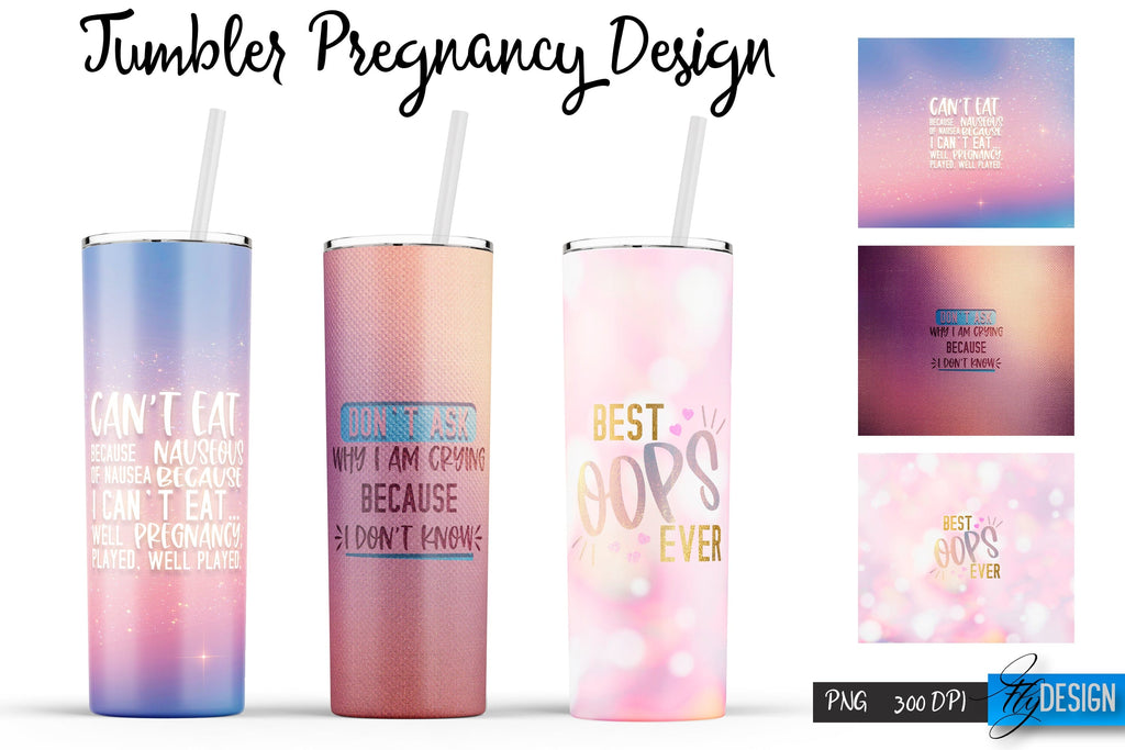 Pregnancy Tumblers Pregnant Woman Tumbler Sublimation PNG 20 Oz Tumbler So Fontsy