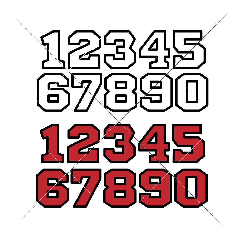 Baseball Numbers SVG Cut Files, Softball Svg Files - So Fontsy