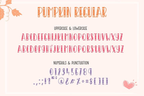 Pumpkin - Cute Deco Font Font AnningArts Design 