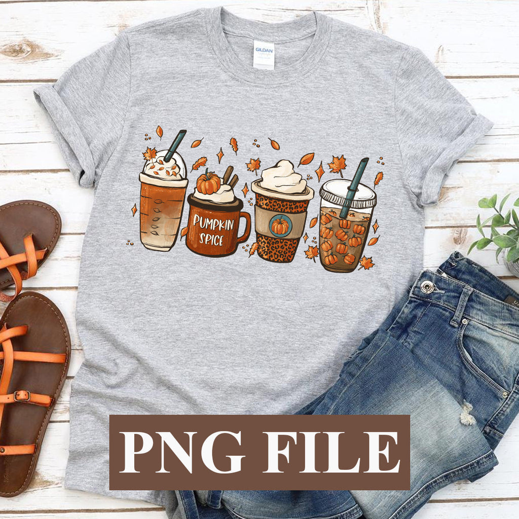 Pumpkin Spice Coffee Png, Fall Coffee Png, Autumn Png, Halloween Latte ...