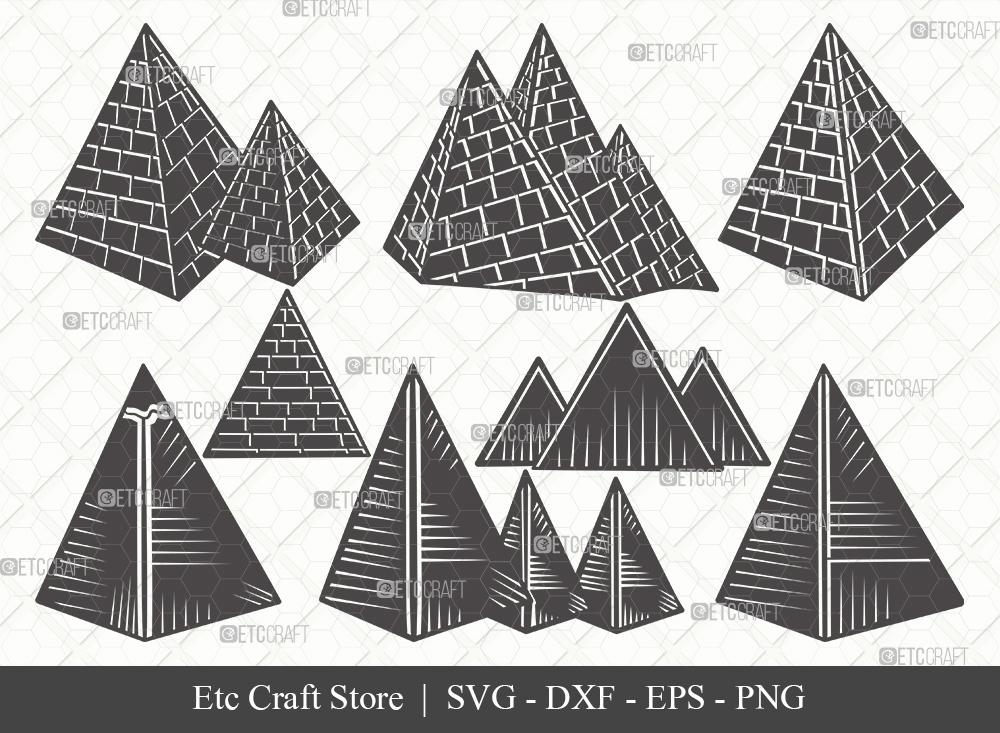 Pyramid Silhouette SVG Cut File | Egypt Svg | Landmark Svg | Egyptian ...