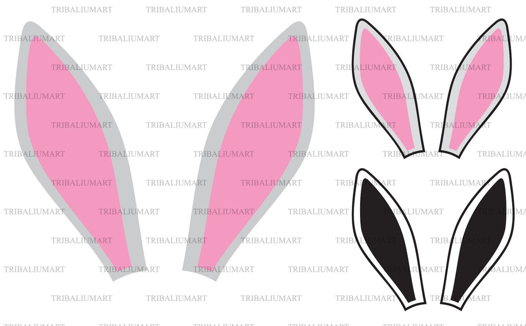 Rabbit Ears. Cut Files For Cricut. Clip Art Silhouette (eps, Svg, Pdf 