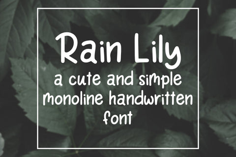 Rain Lily Handwritten Font Font SavoringSurprises