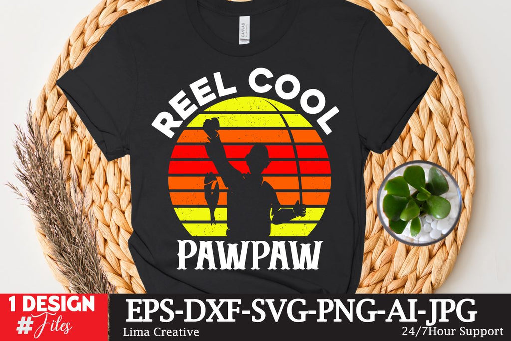 Reel Cool Paw Paw SVG Cute File, Fishing retro T-shirt Design, Fishing  Sublimation PNG, Fishing Retro Vintage T-shirt Design, Fishing Clip Art,Fishing  SVG Bundle - So Fontsy