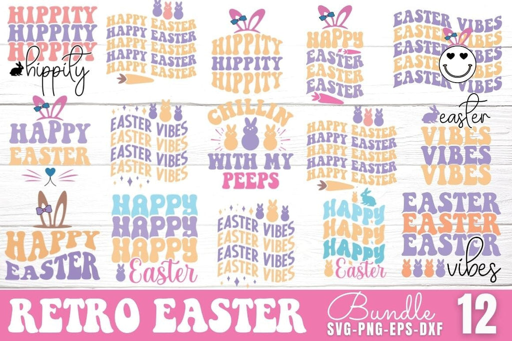 Retro Easter SVG Bundle - So Fontsy