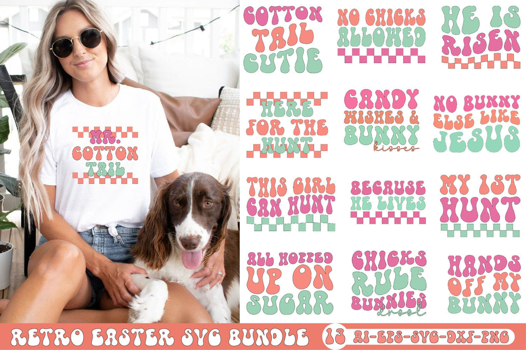 Retro Easter Svg Bundle - So Fontsy