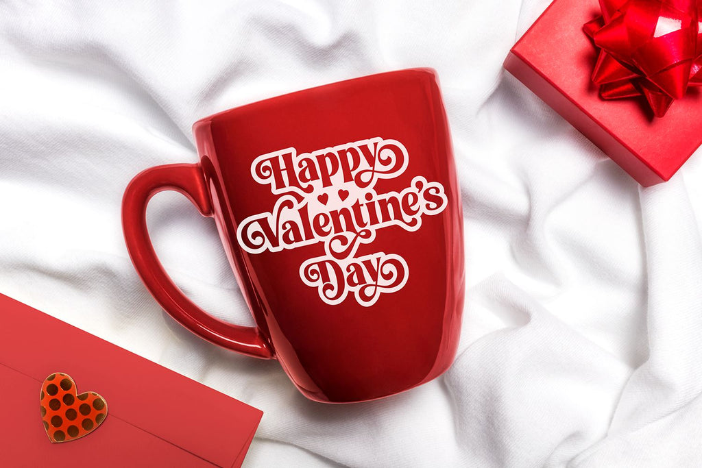 Happy Valentines Day SVG, Valentine's Day Retro SVG, Digital