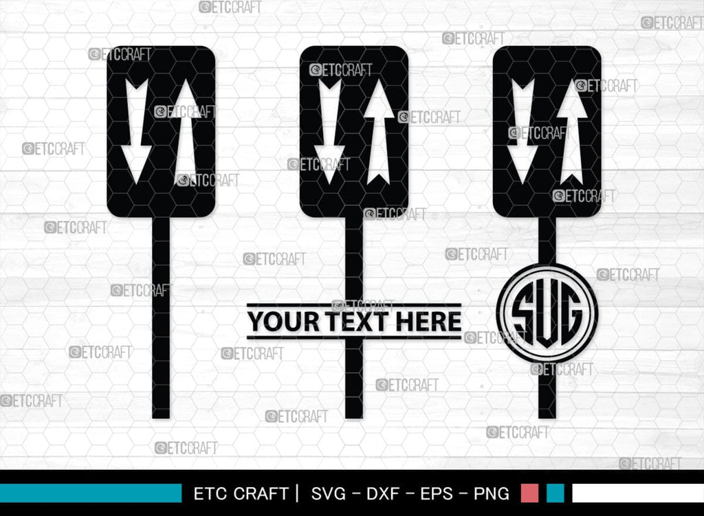 Road Sign Monogram, Road Sign Silhouette, Road Sign SVG, Highway Sign Svg, Crossroads Svg