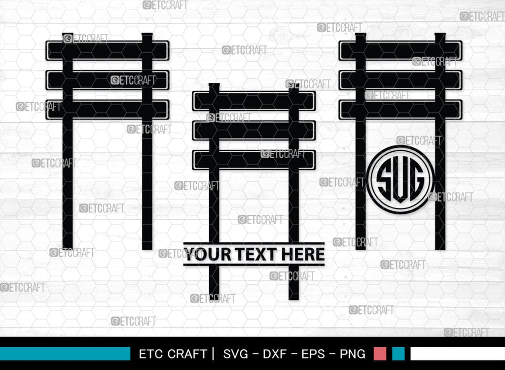 Road Sign Monogram, Road Sign Silhouette, Road Sign SVG, Highway Sign Svg, Crossroads Svg