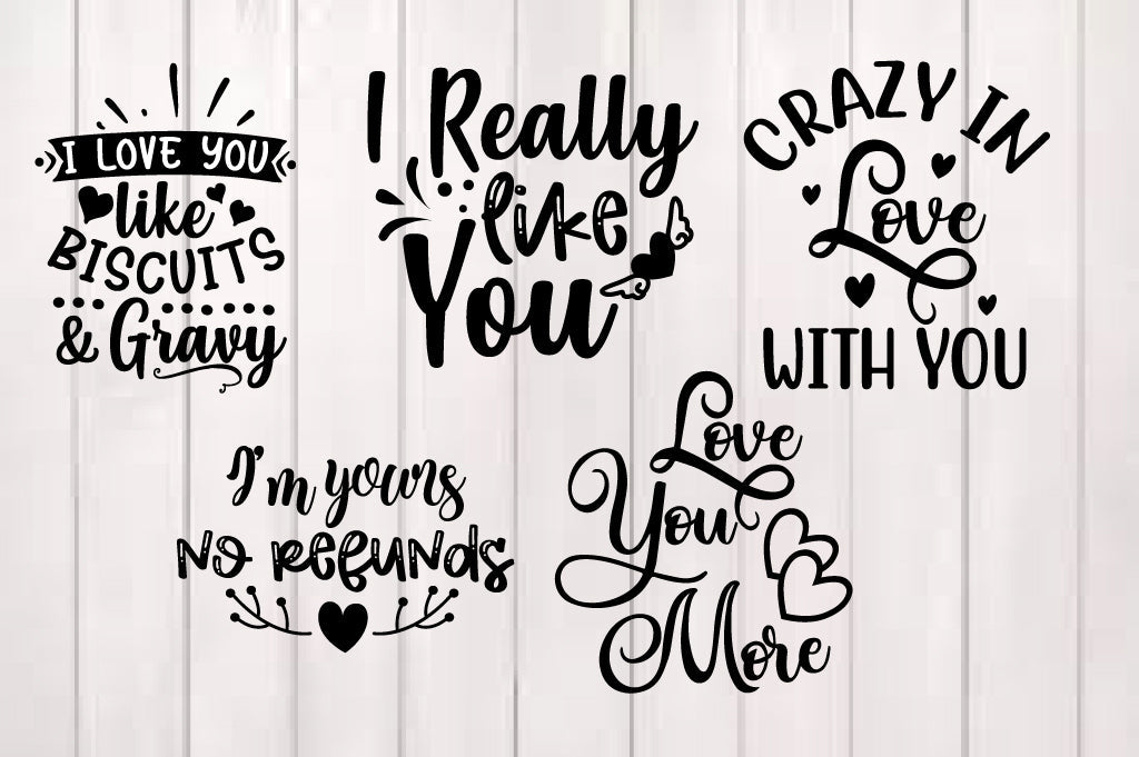Romantic Love Quotes SVG Designs Felling love quotes SVG