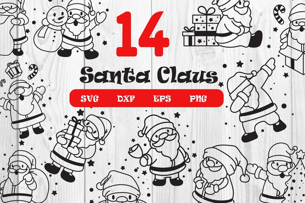 Santa Claus svg, Christmas svg, svg Bundle - So Fontsy