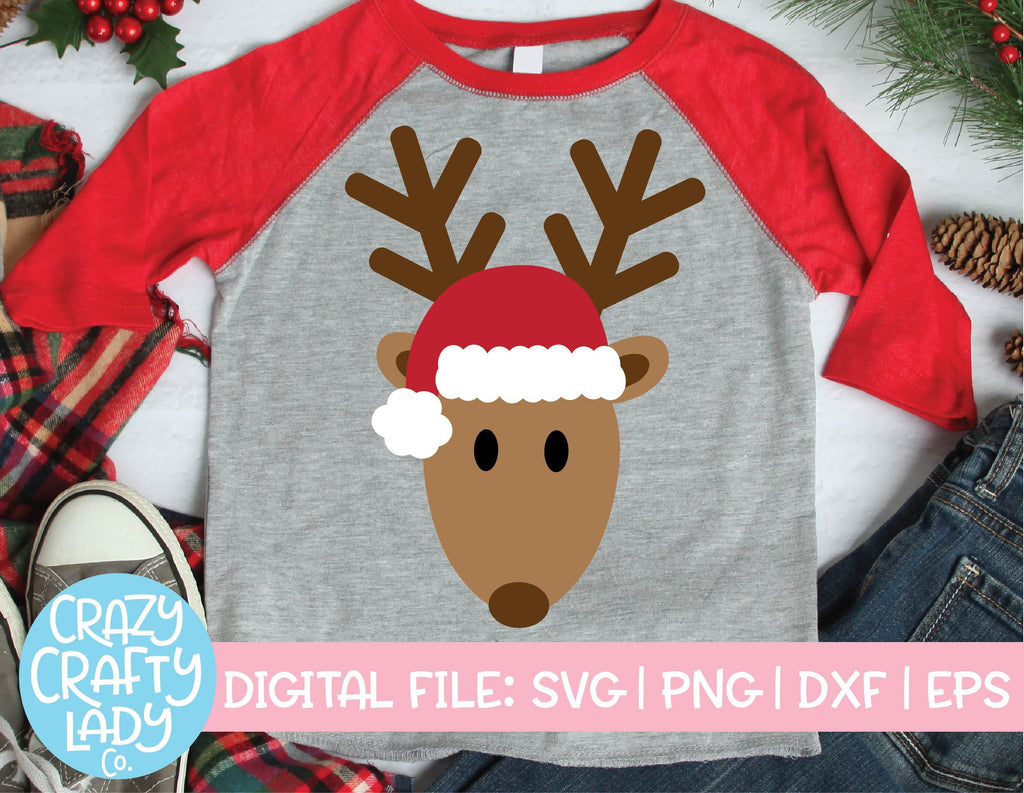 Santa Reindeer | Christmas SVG Cut File - So Fontsy