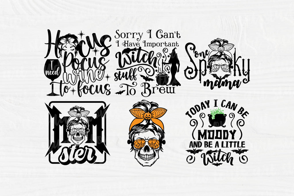 Sarcastic Halloween Svg Bundle Halloween Vector Witch Quotes Svg