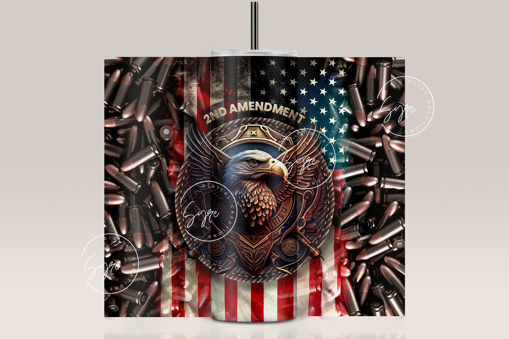 In God We Trust Second Amendment Eagle 32 oz Sublimation Bullet Thermo –  GressCustoms