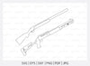 Shotgun outline svg, Shotgun svg, Hunting Logo, Shotgun Clipart, Shotgun Outline Bundle SVG Dinvect