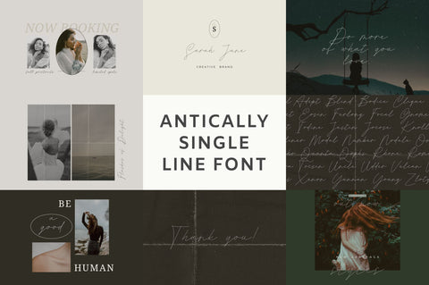 Single Line Font Bundle Vol 1 Font nhfonts 