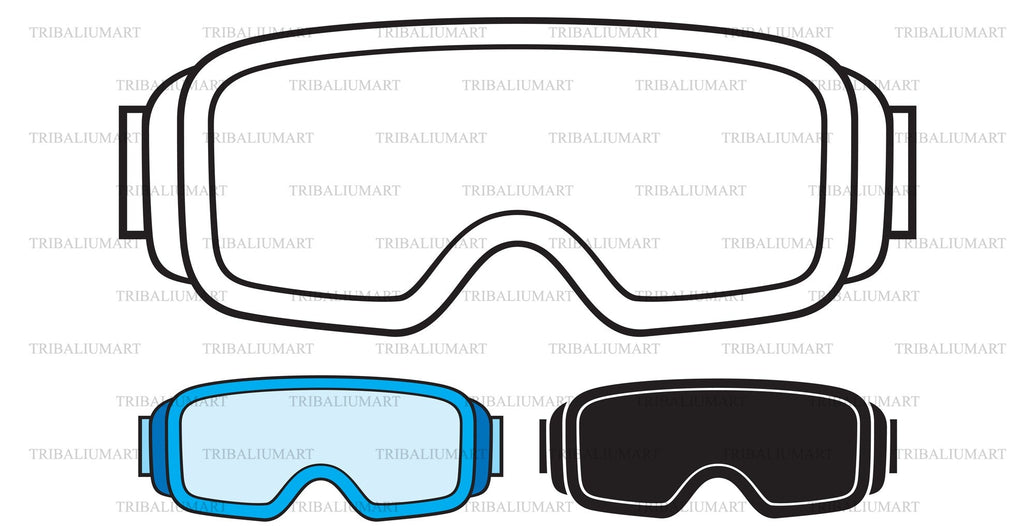 ski goggles clipart Ski goggles (winter sport glasses). Cut files for Cricut. Clip Art (eps,  svg, pdf, png, dxf, jpeg)