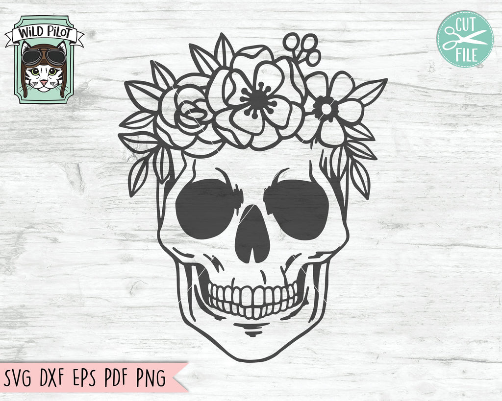 Sugar Skull Roses Day of the Dead SVG