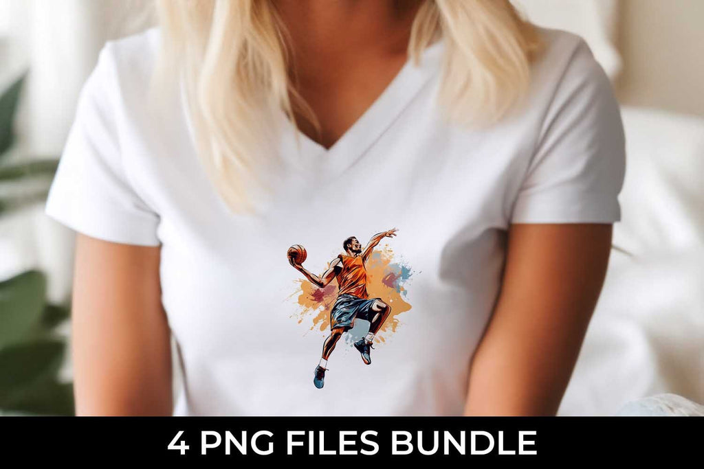 Slam Dunk Spectacle: Basketball Player's Playoff Glory T-Shirt Sublimation  Bundle - So Fontsy