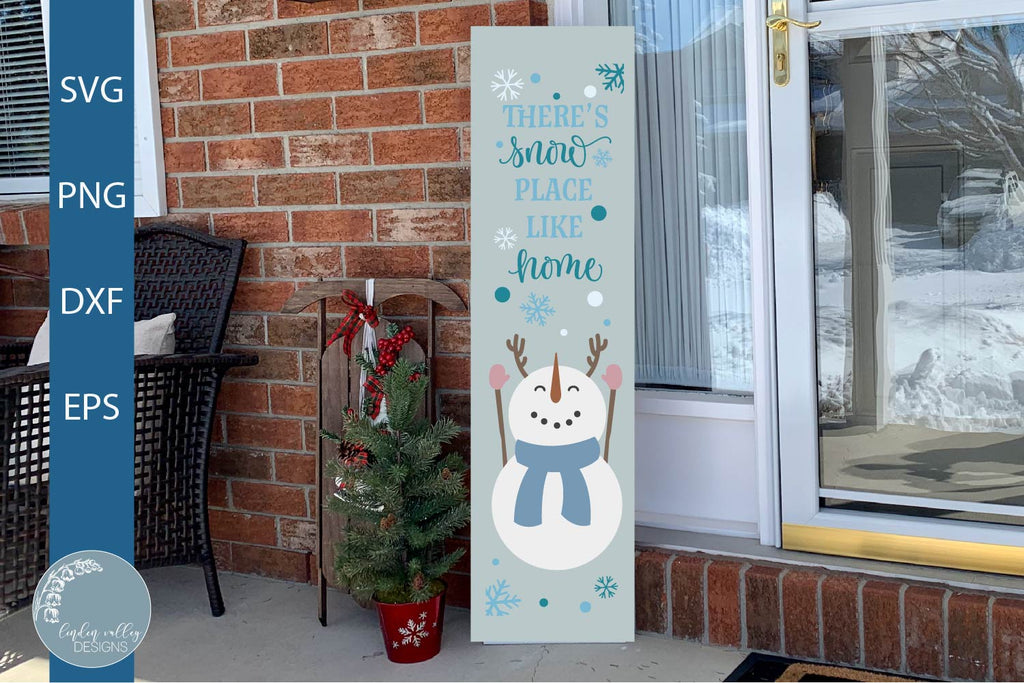 Snow Place Like Home SVG|Cute Snowman Porch Sign SVG - So Fontsy