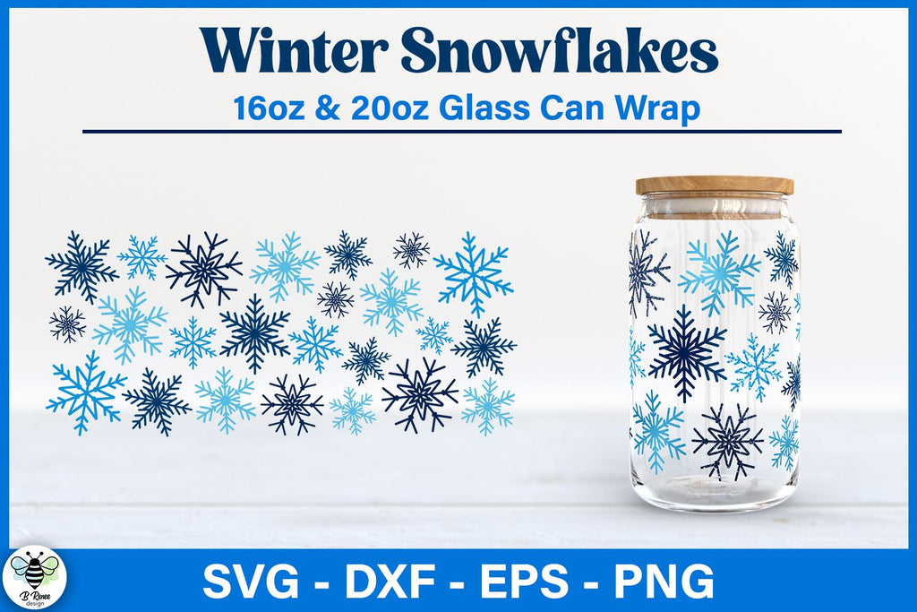 Snowflake Pattern Beer Can Glass