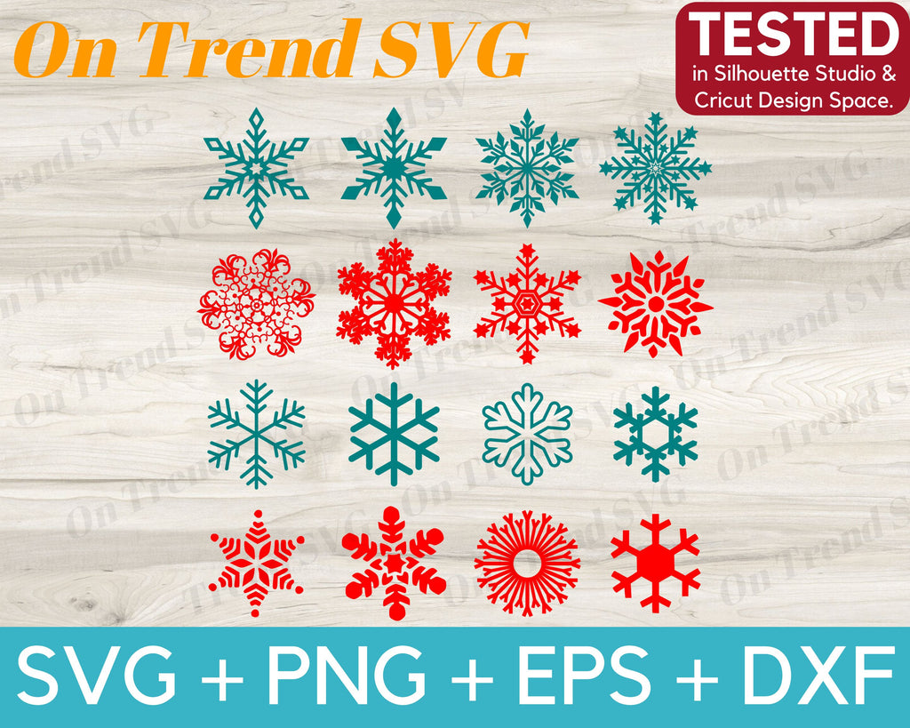 Snowflake SVG PNG DXF EPS cut files - So Fontsy
