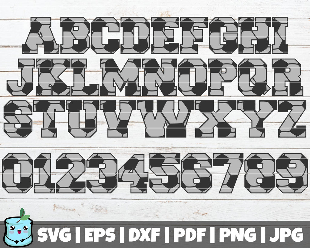 Soccer Alphabet And Numbers - So Fontsy