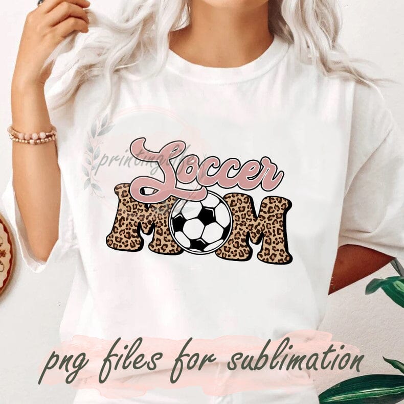 Soccer Mom Png, Sports Mama Png, Leopard Mom Png, Leopard Soccer Mom 