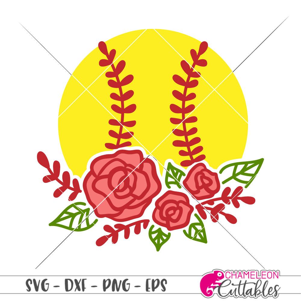 Circle with 3 Roses for Monogram svg png dxf eps Chameleon Cuttables LLC