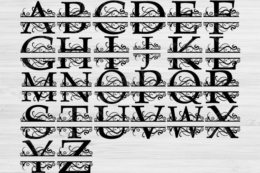 Create Split Letter Monogram Font Free 