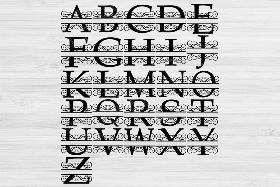 Circle Monogram Letters SVG, Monogram Alphabet, Cut File for Cricut,  Glowforge, Silhouette, Digital download, clipart, cut file Svg, Png,Dxf