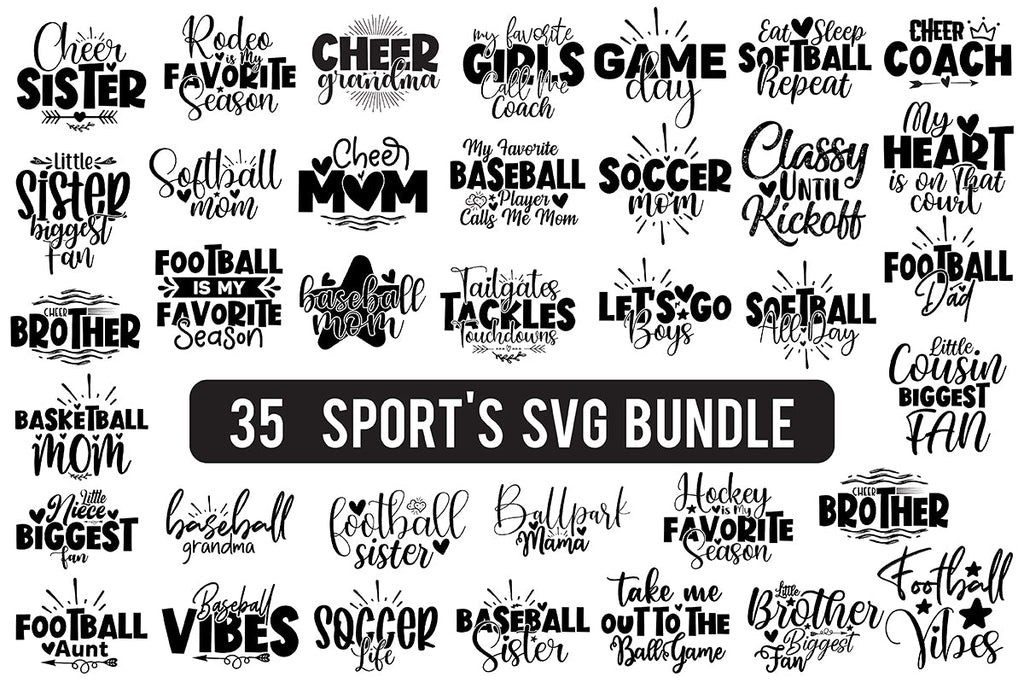 Sports SVG Bundle - So Fontsy