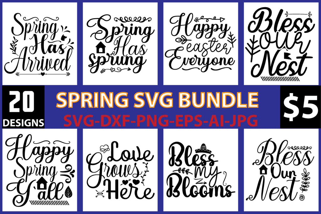 SPRING SVG BUNDLE - So Fontsy