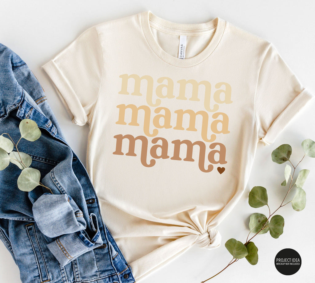 Stacked Boho Mama SVG cut files for Cricut - So Fontsy