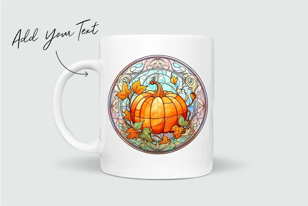 Stained Glass Pumpkin | Round PNG | Fall Background Bundle - So Fontsy
