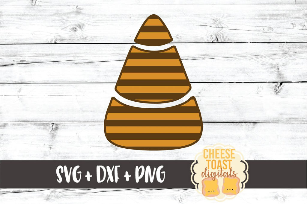 Striped Candy Corn - Halloween SVG PNG DXF Cut Files - So Fontsy