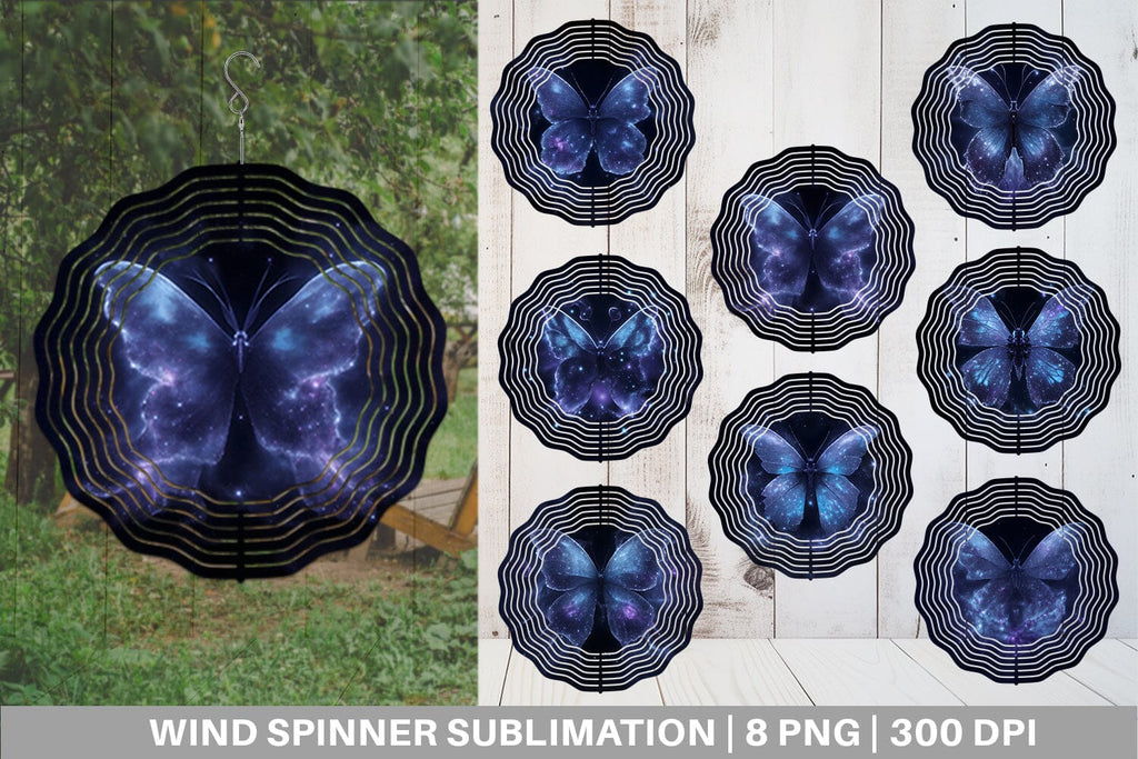 Wind Spinner Luminous Butterfly in space - So Fontsy