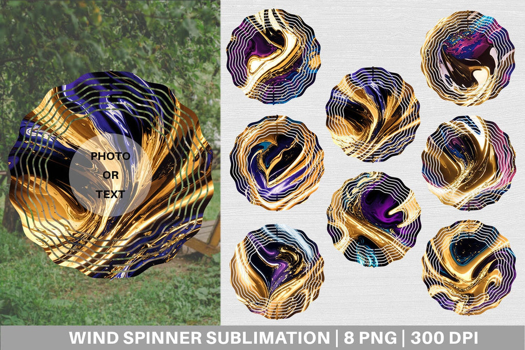 Wind Spinner 3d Liquid Art Marble - So Fontsy