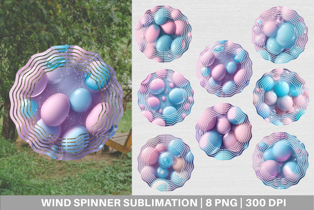 Wind Spinner 3D Bubbles Unicorn Color - So Fontsy