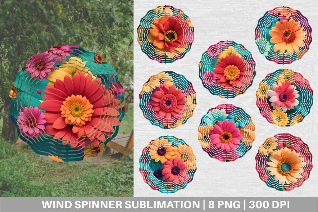 Wind Spinner 3D Daisy Flowers - So Fontsy