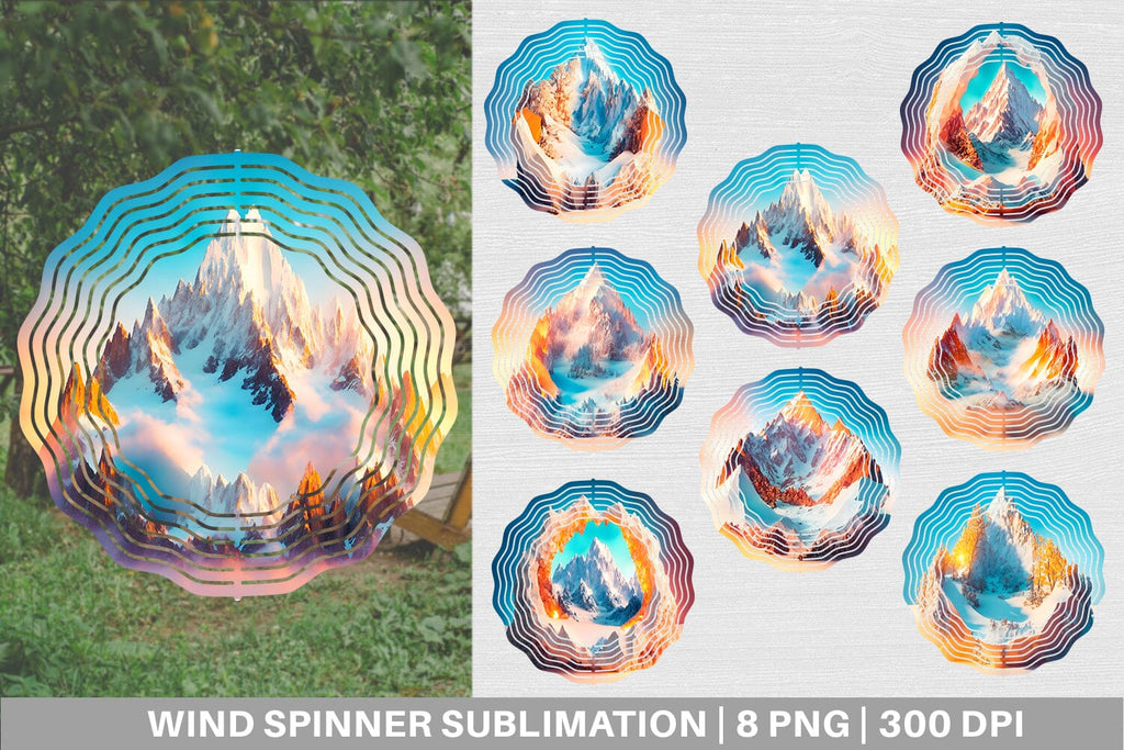 Wind Spinner 3d Mountain - So Fontsy